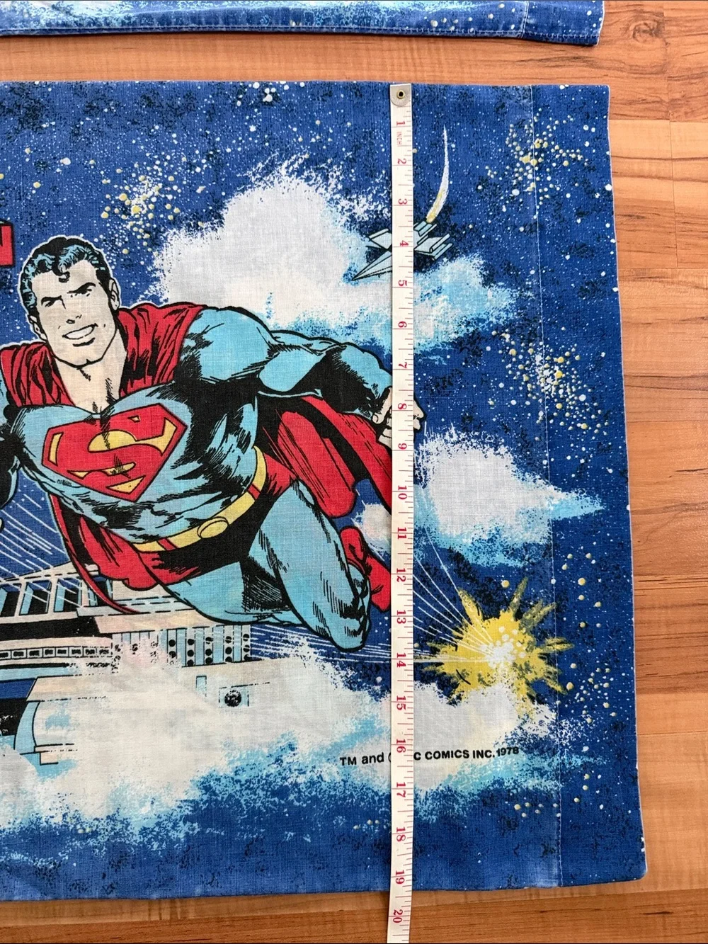 Set of 2 ~ VINTAGE 1978 DC Comics Inc. Superman Bedding Standard Pillow Cases